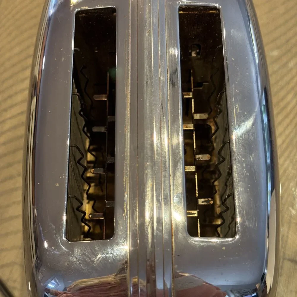 VTG toastmaster pop-Up toaster chrome 2 Slice mcm retro tested works